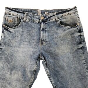 SOBK Men's Straight Outta Brooklyn‎ Jeans Blue Denim, 36x30
